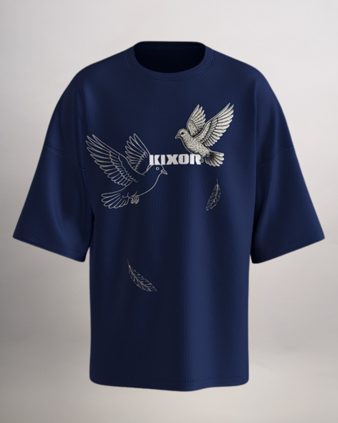 KIXOR "Free Mind" Oversized T-Shirt – Navy Blue