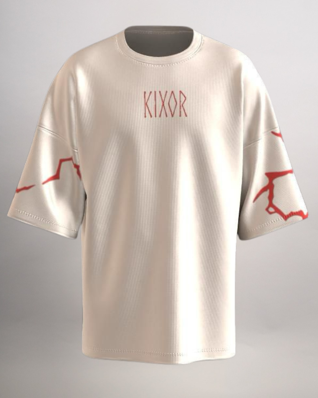 KIXOR "Lunar Hunt" Oversized T-Shirt – Off White