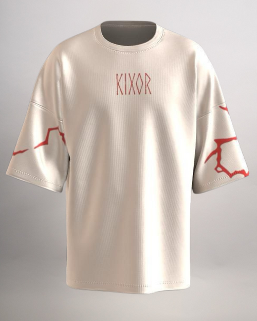 KIXOR "Lunar Hunt" Oversized T-Shirt – Off White