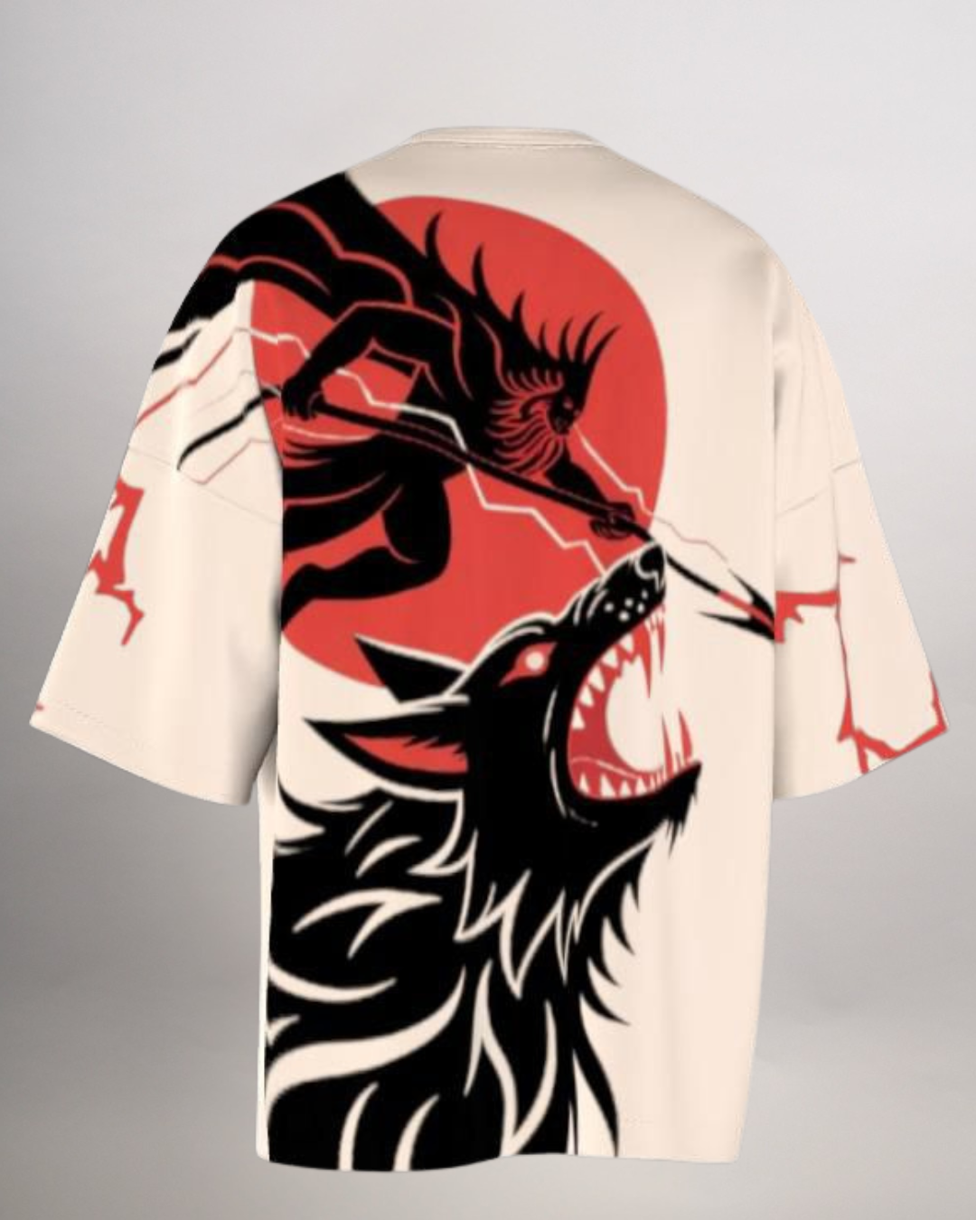 KIXOR "Lunar Hunt" Oversized T-Shirt – Off White