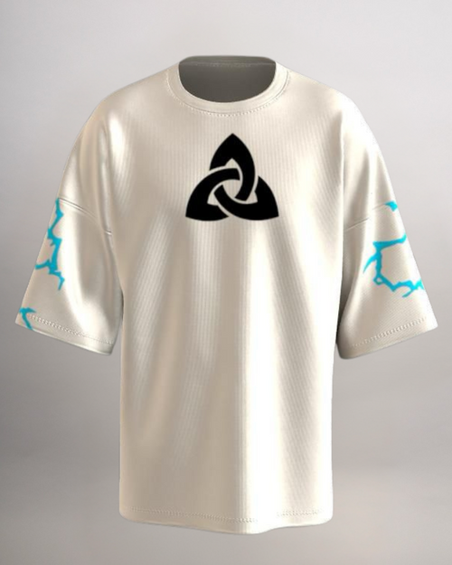 KIXOR "Mjölnir Strike" Oversized T-Shirt – White