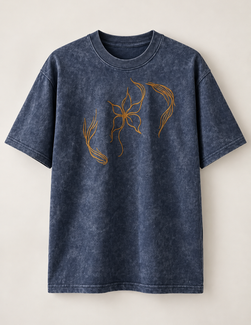 Unisex Soft Breathabe Charcoal Oversized Acid Wash StreetWear T