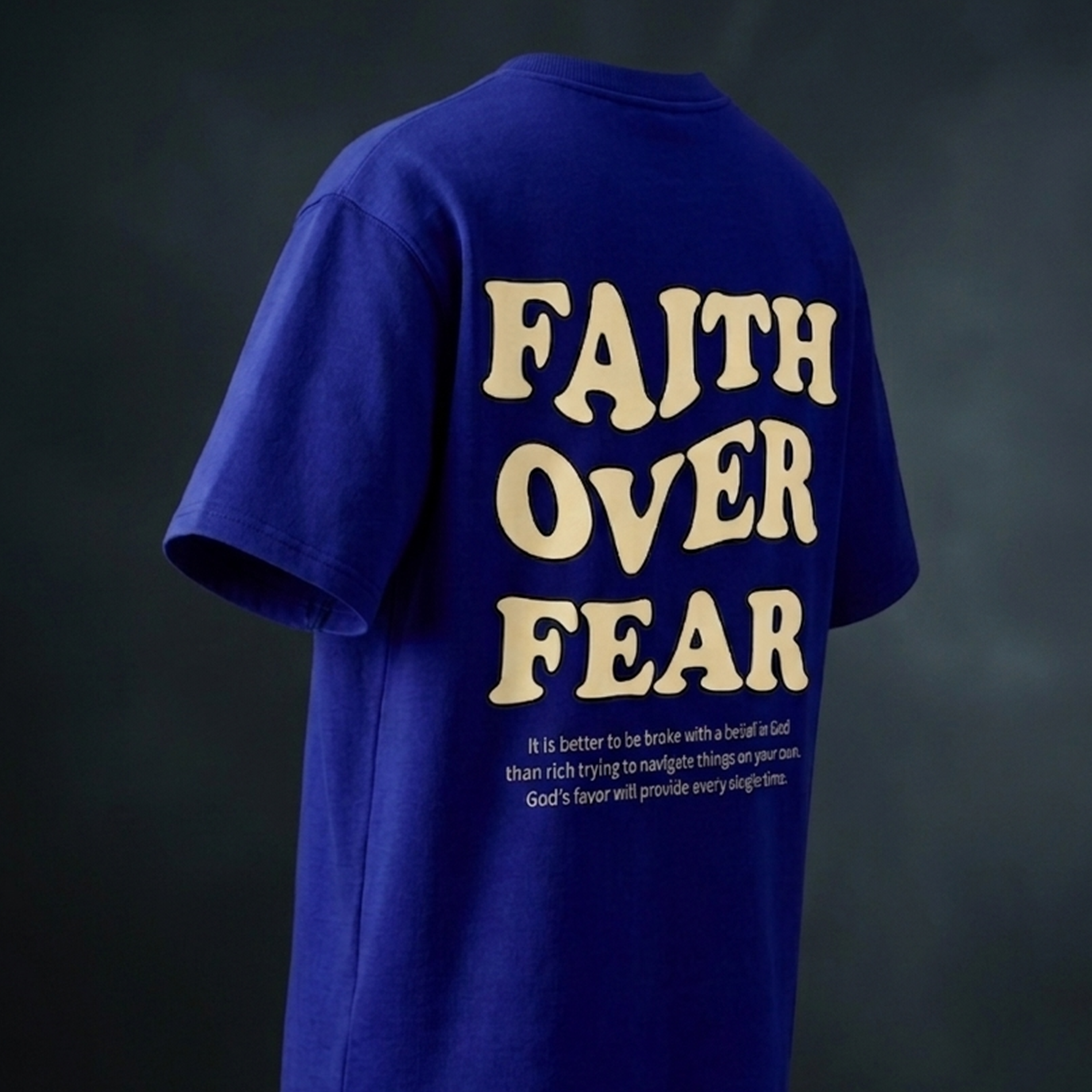 Faith Over Fear Royal Blue